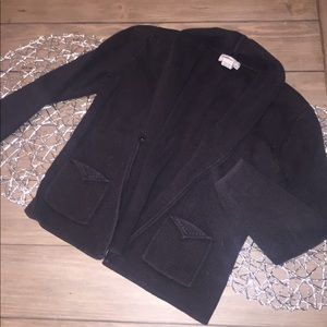 Black blazer-stole cardigan szSP